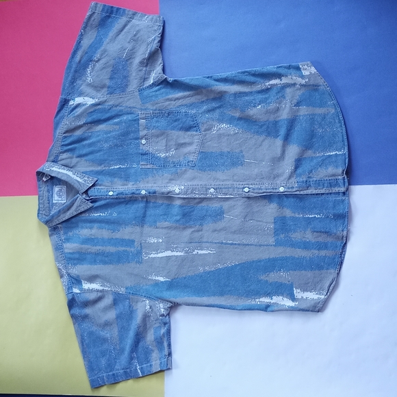 Vintage Paint Stokes Smooth Jazz Button-Up Shirt - Picture 3 of 6